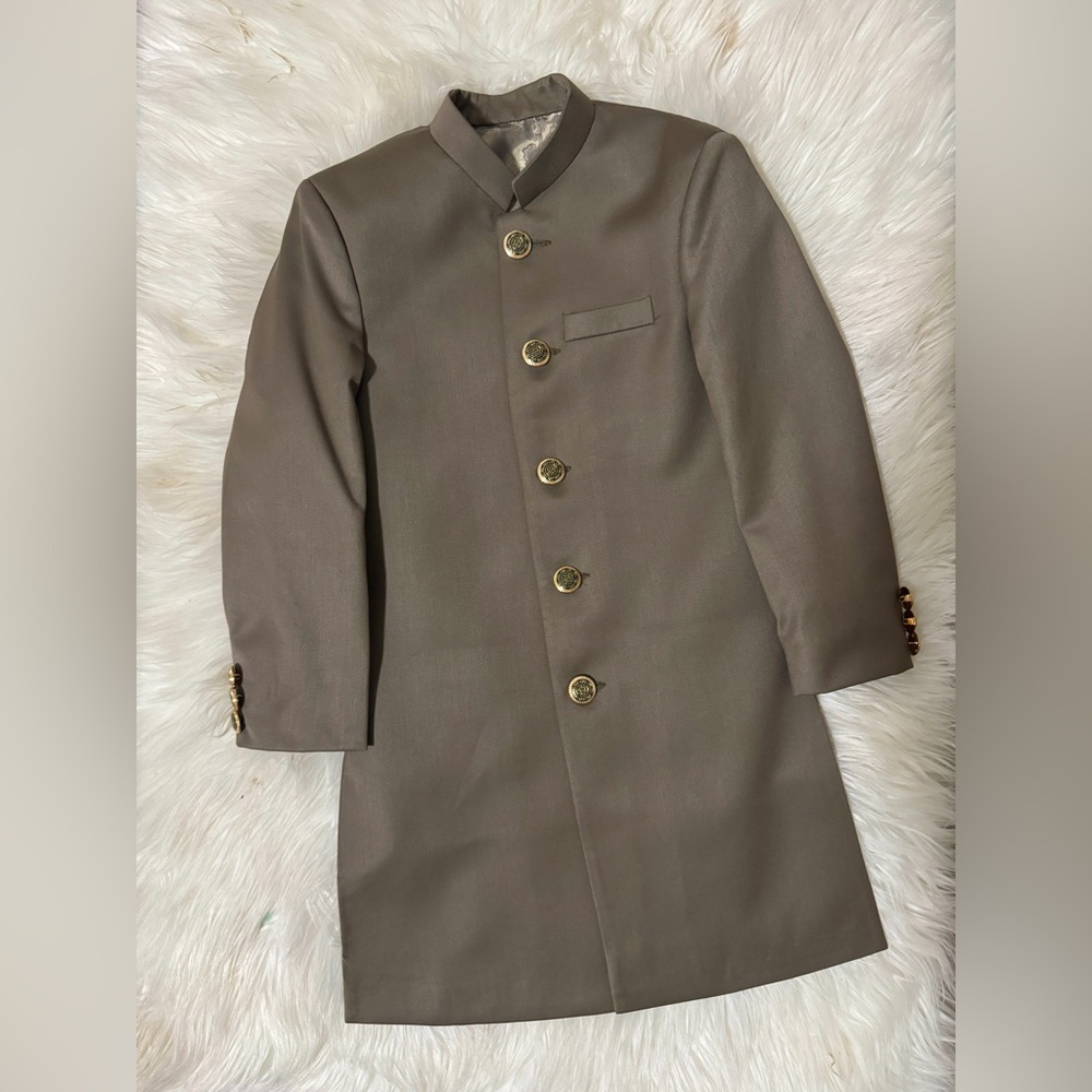 Kids indian attire sherwani with Gold Buttons